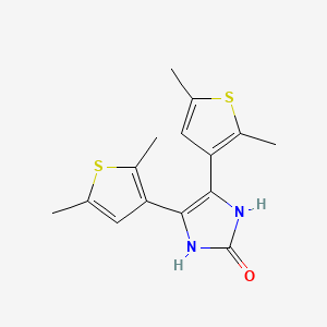 molecular formula C15H16N2OS2 B11489815 4,5-bis(2,5-dimethylthiophen-3-yl)-1,3-dihydro-2H-imidazol-2-one 