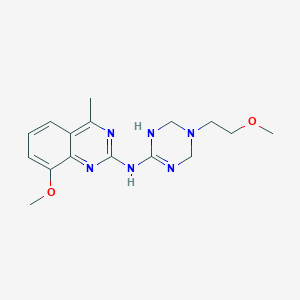 8-methoxy-N-[5-(2-methoxyethyl)-1,4,5,6-tetrahydro-1,3,5-triazin-2-yl]-4-methylquinazolin-2-amine