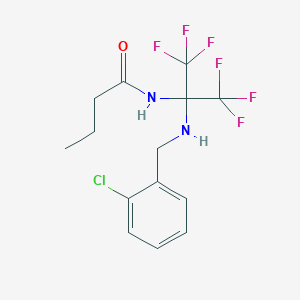 N-[1-(2-Chlorobenzylamino)-2,2,2-trifluoro-1-(trifluoromethyl)ethyl]butyramide