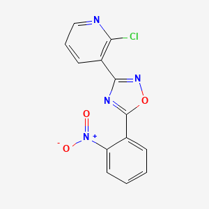 2-Chloro-3-[5-(2-nitrophenyl)-1,2,4-oxadiazol-3-yl]pyridine