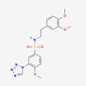 N-[2-(3,4-dimethoxyphenyl)ethyl]-4-methoxy-3-(1H-tetrazol-1-yl)benzenesulfonamide