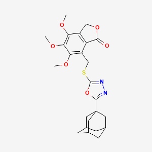 7-({[5-(1-adamantyl)-1,3,4-oxadiazol-2-yl]thio}methyl)-4,5,6-trimethoxy-2-benzofuran-1(3H)-one