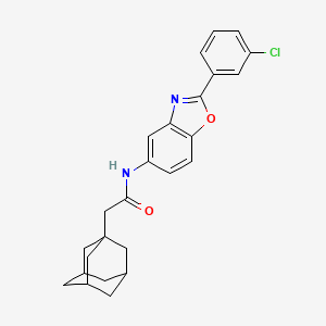 2-(1-adamantyl)-N-[2-(3-chlorophenyl)-1,3-benzoxazol-5-yl]acetamide