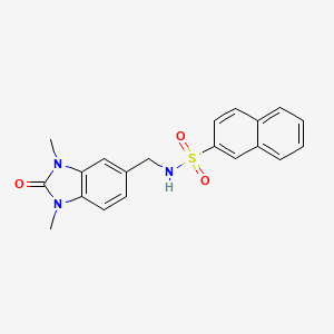 N-[(1,3-dimethyl-2-oxo-2,3-dihydro-1H-benzimidazol-5-yl)methyl]naphthalene-2-sulfonamide