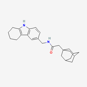 molecular formula C25H32N2O B11489886 2-(Adamantan-1-YL)-N-[(2,3,4,9-tetrahydro-1H-carbazol-6-YL)methyl]acetamide 