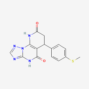 6-[4-(methylsulfanyl)phenyl]-6,9-dihydropyrido[3,2-e][1,2,4]triazolo[1,5-a]pyrimidine-5,8(4H,7H)-dione