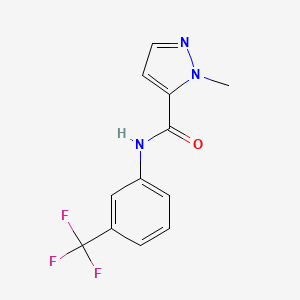 molecular formula C12H10F3N3O B11489893 1-methyl-N-[3-(trifluoromethyl)phenyl]-1H-pyrazole-5-carboxamide 