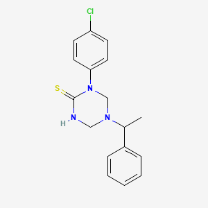 1-(4-Chlorophenyl)-5-(1-phenylethyl)-1,3,5-triazinane-2-thione