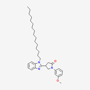 4-(1-hexadecyl-1H-benzimidazol-2-yl)-1-(3-methoxyphenyl)pyrrolidin-2-one