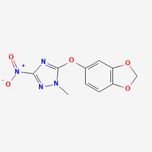 5-(1,3-benzodioxol-5-yloxy)-1-methyl-3-nitro-1H-1,2,4-triazole