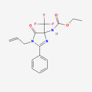 ethyl [5-oxo-2-phenyl-1-(prop-2-en-1-yl)-4-(trifluoromethyl)-4,5-dihydro-1H-imidazol-4-yl]carbamate