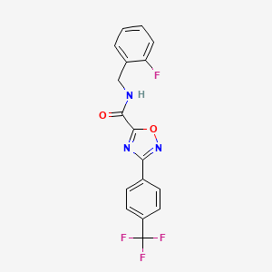 N-[(2-fluorophenyl)methyl]-3-[4-(trifluoromethyl)phenyl]-1,2,4-oxadiazole-5-carboxamide