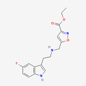 molecular formula C17H18FN3O3 B11489954 ethyl 5-({[2-(5-fluoro-1H-indol-3-yl)ethyl]amino}methyl)-1,2-oxazole-3-carboxylate 