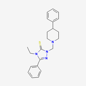 molecular formula C22H26N4S B11489957 4-ethyl-5-phenyl-2-[(4-phenylpiperidin-1-yl)methyl]-2,4-dihydro-3H-1,2,4-triazole-3-thione 