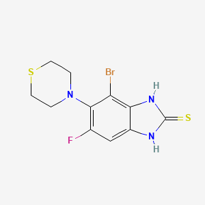 4-bromo-6-fluoro-5-thiomorpholin-4-yl-1,3-dihydro-2H-benzimidazole-2-thione