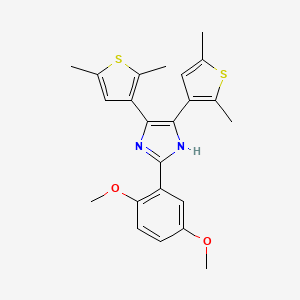 2-(2,5-dimethoxyphenyl)-4,5-bis(2,5-dimethylthiophen-3-yl)-1H-imidazole