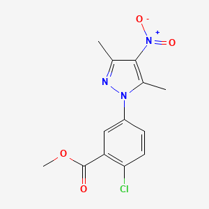 methyl 2-chloro-5-(3,5-dimethyl-4-nitro-1H-pyrazol-1-yl)benzoate