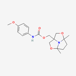 (4a,6a-dimethyltetrahydro-2H-1,4-dioxa-6b-azacyclopenta[cd]pentalen-2a(3H)-yl)methyl (4-methoxyphenyl)carbamate