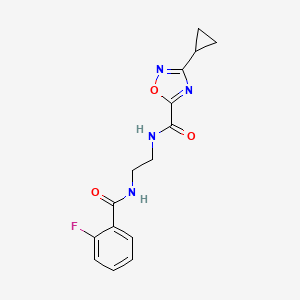 3-cyclopropyl-N-(2-{[(2-fluorophenyl)carbonyl]amino}ethyl)-1,2,4-oxadiazole-5-carboxamide