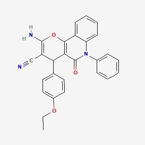 2-amino-4-(4-ethoxyphenyl)-5-oxo-6-phenyl-5,6-dihydro-4H-pyrano[3,2-c]quinoline-3-carbonitrile