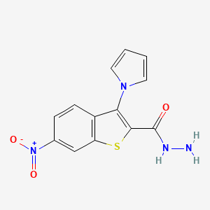 6-nitro-3-(1H-pyrrol-1-yl)-1-benzothiophene-2-carbohydrazide