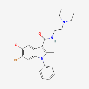 6-bromo-N-[2-(diethylamino)ethyl]-5-methoxy-2-methyl-1-phenyl-1H-indole-3-carboxamide