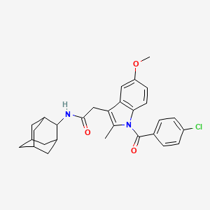 N-(Adamantan-2-YL)-2-[1-(4-chlorobenzoyl)-5-methoxy-2-methyl-1H-indol-3-YL]acetamide