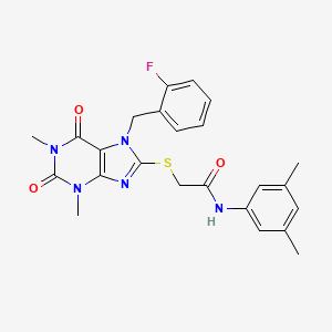 N-(3,5-dimethylphenyl)-2-{[7-(2-fluorobenzyl)-1,3-dimethyl-2,6-dioxo-2,3,6,7-tetrahydro-1H-purin-8-yl]sulfanyl}acetamide