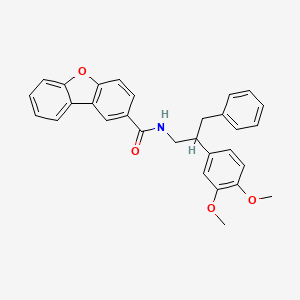 N-[2-(3,4-dimethoxyphenyl)-3-phenylpropyl]dibenzo[b,d]furan-2-carboxamide