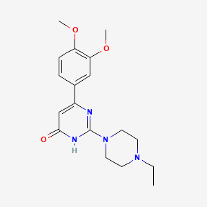 6-(3,4-dimethoxyphenyl)-2-(4-ethylpiperazin-1-yl)pyrimidin-4(3H)-one