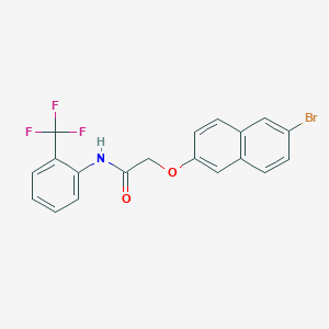 2-[(6-bromonaphthalen-2-yl)oxy]-N-[2-(trifluoromethyl)phenyl]acetamide