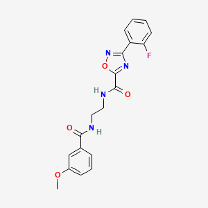 3-(2-fluorophenyl)-N-(2-{[(3-methoxyphenyl)carbonyl]amino}ethyl)-1,2,4-oxadiazole-5-carboxamide