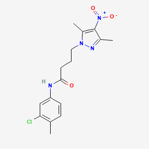 N-(3-chloro-4-methylphenyl)-4-(3,5-dimethyl-4-nitro-1H-pyrazol-1-yl)butanamide