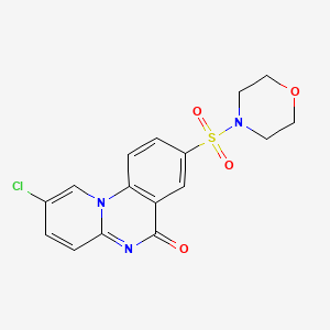 molecular formula C16H14ClN3O4S B11490249 2-chloro-8-(morpholin-4-ylsulfonyl)-6H-pyrido[1,2-a]quinazolin-6-one 