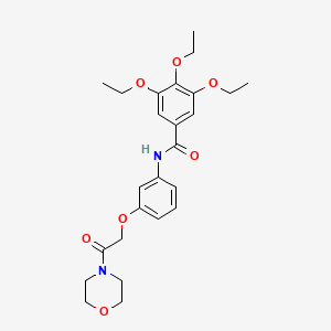 molecular formula C25H32N2O7 B11490250 3,4,5-triethoxy-N-[3-(2-morpholin-4-yl-2-oxoethoxy)phenyl]benzamide 