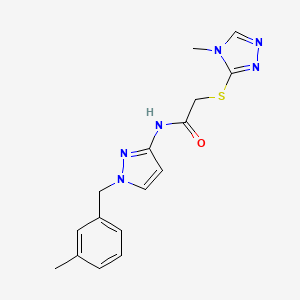 N-[1-(3-methylbenzyl)-1H-pyrazol-3-yl]-2-[(4-methyl-4H-1,2,4-triazol-3-yl)sulfanyl]acetamide