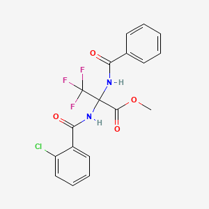 Methyl 2-[(2-chlorophenyl)formamido]-3,3,3-trifluoro-2-(phenylformamido)propanoate