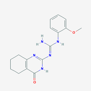 molecular formula C16H19N5O2 B11490289 1-(4-Hydroxy-5,6,7,8-tetrahydroquinazolin-2-yl)-3-(2-methoxyphenyl)guanidine 