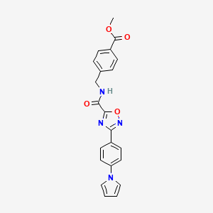 methyl 4-{[({3-[4-(1H-pyrrol-1-yl)phenyl]-1,2,4-oxadiazol-5-yl}carbonyl)amino]methyl}benzoate