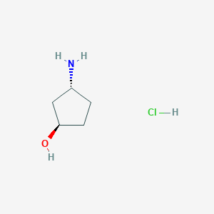 molecular formula C5H11NO B1149032 (1R,3R)-3-aminocyclopentanol hydrochloride CAS No. 124555-33-5