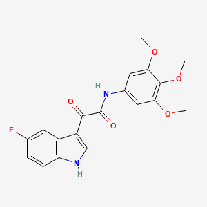 2-(5-fluoro-1H-indol-3-yl)-2-oxo-N-(3,4,5-trimethoxyphenyl)acetamide