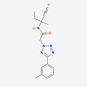 N-(3-methylpent-1-yn-3-yl)-2-[5-(3-methylphenyl)-2H-tetrazol-2-yl]acetamide