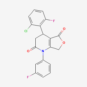 4-(2-chloro-6-fluorophenyl)-1-(3-fluorophenyl)-4,7-dihydrofuro[3,4-b]pyridine-2,5(1H,3H)-dione