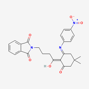 2-(4-{4,4-dimethyl-2-[(4-nitrophenyl)amino]-6-oxocyclohex-1-en-1-yl}-4-oxobutyl)-1H-isoindole-1,3(2H)-dione