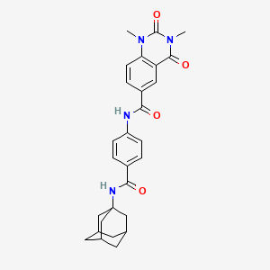 N-{4-[(1-adamantylamino)carbonyl]phenyl}-1,3-dimethyl-2,4-dioxo-1,2,3,4-tetrahydroquinazoline-6-carboxamide