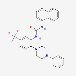 1-Naphthalen-1-yl-3-[2-(4-phenylpiperazin-1-yl)-5-(trifluoromethyl)phenyl]urea