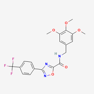 3-[4-(trifluoromethyl)phenyl]-N-[(3,4,5-trimethoxyphenyl)methyl]-1,2,4-oxadiazole-5-carboxamide