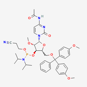 molecular formula C42H52N5O9P B1149045 (2R,3R,4R,5R)-5-(4-乙酰氨基-2-氧代嘧啶-1(2H)-基)-2-((双(4-甲氧基苯基)(苯基)甲氧基)甲基)-4-甲氧基四氢呋喃-3-基 (2-氰乙基)二异丙基氨基磷酰胺 CAS No. 199593-09-4