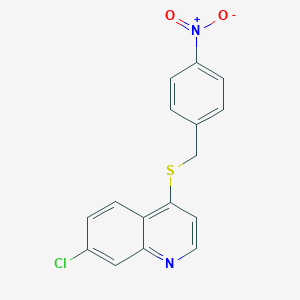 molecular formula C16H11ClN2O2S B11490450 7-Chloro-4-[(4-nitrobenzyl)sulfanyl]quinoline 