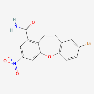 molecular formula C15H9BrN2O4 B11490453 8-Bromo-3-nitrodibenzo[b,f]oxepine-1-carboxamide 